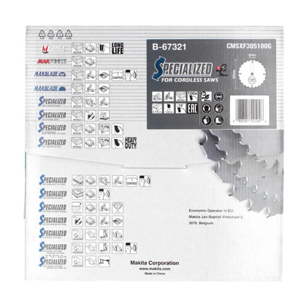 Makita CMSXF305100G SPECIALIZED EFFICUT Lame de scie pour bois 305 x 2,15 x 30 mm - 100 dents (B-67321)