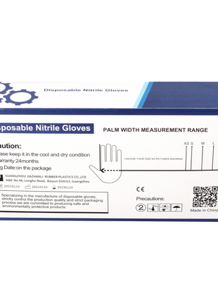 Guantes Desechables Nitrilo Negro / Negro 100 piezas talla L / Grande - no esterilizados