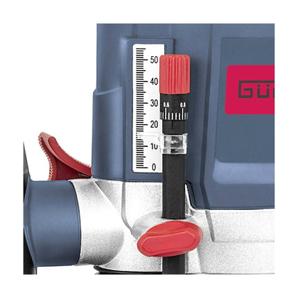 Güde OF 1200 E Défonceuse 1200 W course 55 mm + Set de toupie - 6 pièces (58117)