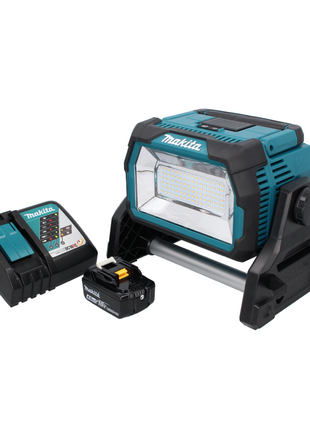 Makita DML 809 RM1 Foco de construcción LED con batería 18 V 10000 lm + 1x batería 4,0 Ah + cargador