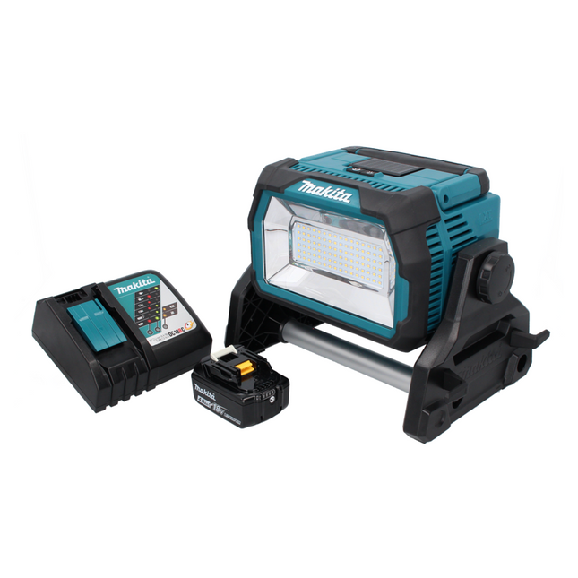 Makita DML 809 RM1 Projecteur de chantier LED sans fil 18 V 10000 lm + 1x batterie 4,0 Ah + chargeur