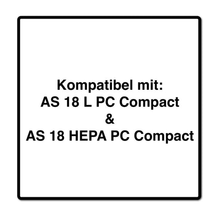 Metabo 5x sacs filtrants non-tissés 6 L (630164000) pour AS 18 L PC Compact / AS 18 HEPA PC Compact