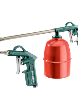 Metabo LPZ 7 Set d'outils à air comprimé soufflette (601586000) + Jauge de gonflage des pneus + Pistolet à peinture + Pistolet vaporisateur + Tuyau spiralé