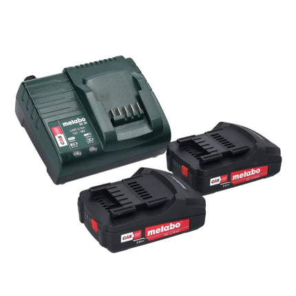 Metabo SB 18 set Perceuse à percussion sans fil 18 Volt 48 Nm (602245880) + 2x Batteries 2,0 Ah + Chargeur + Jeu de 88 forets + Coffret de transport