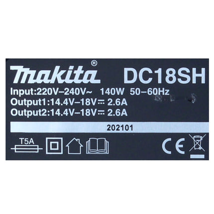 Makita Power Source Kit 18 V avec 2x BL 1830 B batterie 3,0 Ah ( 197599-5 ) + DC 18 SH chargeur double ( 199687-4 )