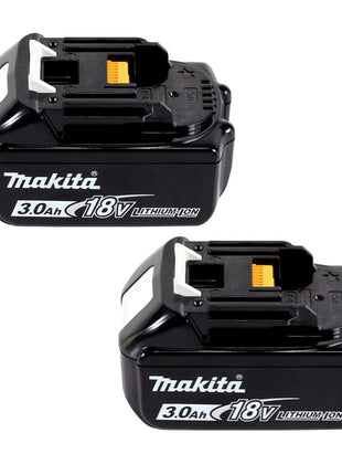 Makita Power Source Kit 18 V : 2x BL 1830 B Batteries 3,0 Ah + DC 18 SH Chargeur double (197599-5) (199687-4)