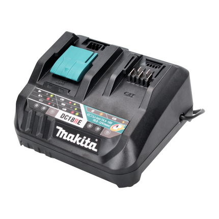 Makita Power Source Kit 18 V avec - 2x Batteries BL 1830 B 3,0 Ah (2x 197599-5) + Chargeur rapide multiple DC 18 RE (198720-9)