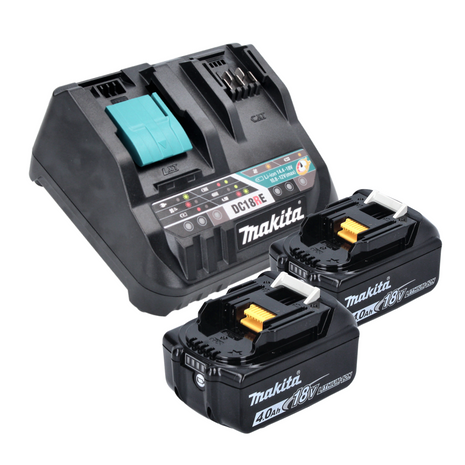 Makita Power Source Kit 18 V mit 2x BL 1840 B Akku 4,0 Ah ( 2x 197265-4 ) + DC 18 RE Multi Schnell Ladegerät ( 198720-9 )