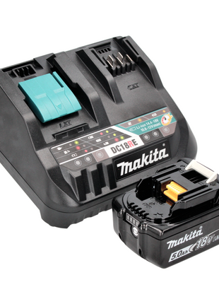 Makita Power Source Kit 18 V avec - 1x Batterie BL 1850 B 5,0 Ah ( 197280-8 ) + Chargeur DC 18 RE Multi ( 198720-9 )