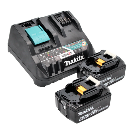 Makita Power Source Kit 18 V mit 2x BL 1860 B Akku 6,0 Ah ( 2x 197422-4 ) + DC 18 RE Multi Schnell Ladegerät ( 198720-9 )