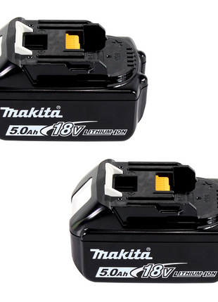 Makita Power Source Kit 18 V avec - 2x Batteries BL 1850 B 5,0 Ah (2x 197280-8) + Chargeur rapide multi DC 18 RE (198720-9) + Makpac