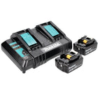 Makita Power Source Kit 18 V avec 2x BL 1850 B 5,0 Ah batterie ( 197280-8 ) + DC 18 SH double chargeur ( 199687-4 )