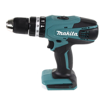 Makita HP 457 DWE Perceuse-visseuse à percussion sans fil série G 18 V 42 Nm en coffret + UH 522 DZ Taille-haie sans fil 52 cm + 2x batterie 1,5 Ah + chargeur