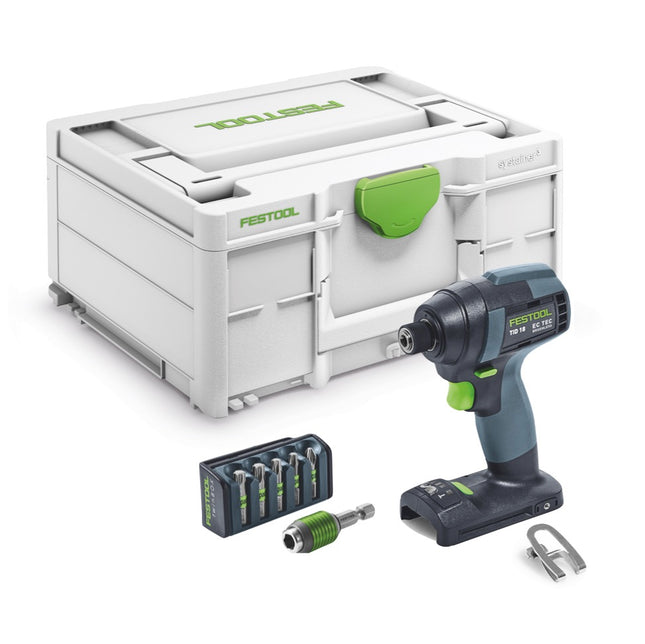 Festool TID 18-Basic Visseuse à choc sans fil 18 V 180 Nm 1/4" ( 576481 ) + 6 pcs. jeu d'embouts + Systainer - sans batterie, sans chargeur