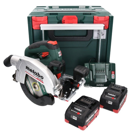 Sierra circular manual a batería Metabo KS 18 LTX 66 BL 18 V 165 mm (611866810) + 2x batería 8,0 Ah + cargador + metaBOX