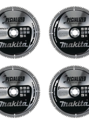 Makita CMSXF305100G SPECIALIZED EFFICUT lame de scie 305 x 2,15 x 30 mm 4 pièces (4x B-67321) 100 dents pour le bois