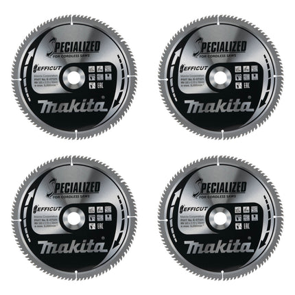 Makita CMSXF305100G SPECIALIZED EFFICUT lame de scie 305 x 2,15 x 30 mm 4 pièces (4x B-67321) 100 dents pour le bois