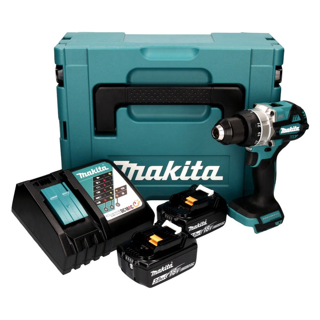 Makita DDF 486 RFJ Perceuse-visseuse sans fil 18 V 130 Nm Brushless + 2x batterie 3,0 Ah + chargeur + Makpac