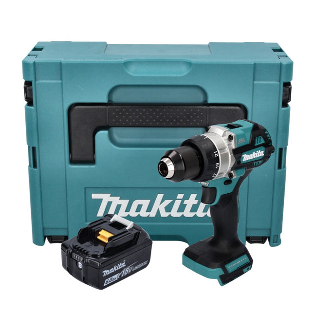 Makita DDF 486 G1J Perceuse-visseuse sans fil 18 V 130 Nm Brushless + 1x batterie 6,0 Ah + Makpac - sans chargeur