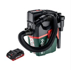 Metabo AS 18 HEPA PC Aspirateur à batterie compact 18 V Aspirateur eau et poussière 6 l avec fonction soufflante + 1x batterie 4,0 Ah - sans chargeur