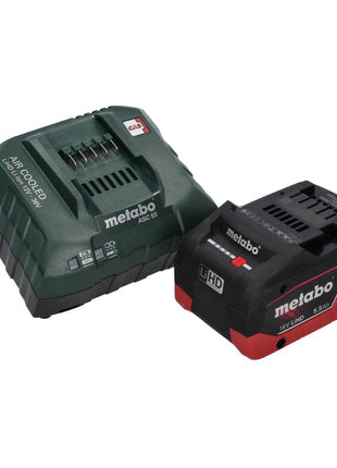 Metabo AS 18 HEPA PC Aspirateur à batterie compact 18 V Aspirateur eau et poussière 6 l avec fonction soufflante + 1 batterie 5,5 Ah + chargeur