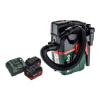 Metabo AS 18 HEPA PC Aspirateur à batterie compact 18 V Aspirateur eau et poussière 6 l avec fonction soufflante + 2x batteries 5,5 Ah + chargeur