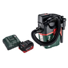 Metabo AS 18 HEPA PC Aspirador de batería compacto 18 V 6 l Aspirador en seco y húmedo con función de soplado + 1x batería 8,0 Ah + cargador