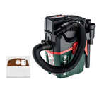 Metabo AS 18 HEPA PC Aspirateur à batterie compact 18 V Aspirateur eau et poussière 6 l avec fonction soufflante + 5x sacs filtrants - sans batterie, sans chargeur