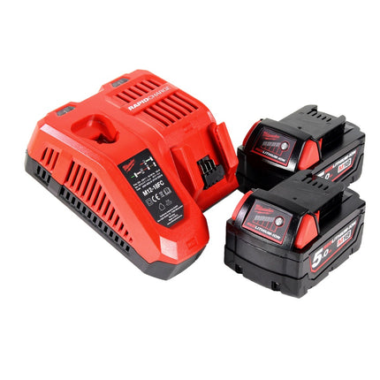 Milwaukee M18 FMT-502X FUEL Battery Multitool 18 V Brushless + 2x batterie 5,0 Ah + chargeur + 7 pcs. tools Set d'accessoires + HD Box