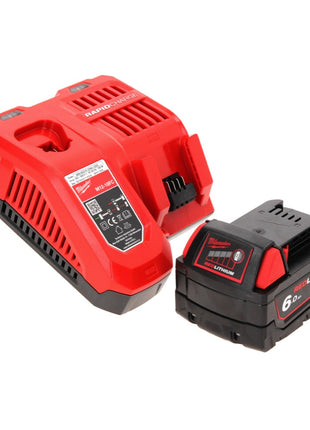 Milwaukee M18 FMT-601X outil multifonction à batterie FUEL 18 V sans balais + 1x batterie 6,0 Ah + chargeur + jeu d'accessoires 7 pièces + coffret HD