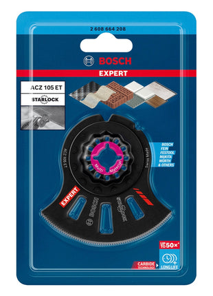 Bosch EXPERT Multi Material ACZ 105 ET Lame de scie segment Starlock 105 mm - 1 pièce (2608664208) Carbure