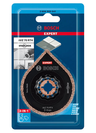 Bosch EXPERT 3 Max AVZ 70 RT4 removedor de mortero Starlock 87 x 70 mm 1 pieza (2608900041) para mortero de carburo - sucesor de 2608661757