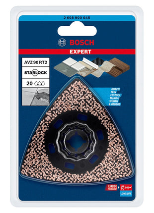 Bosch EXPERT AVZ 90 RT2 Schleifplatte Starlock 90 mm K20 10 Stk. ( 2608900046 ) Multimaterial Carbide - Nachfolger von 2608664352 - Toolbrothers