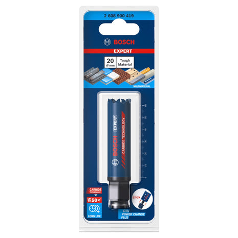 Sierra perforadora Bosch EXPERT Tough Material 20 x 60 mm de carburo (2608900419) universal - Sucesora de 2608594163