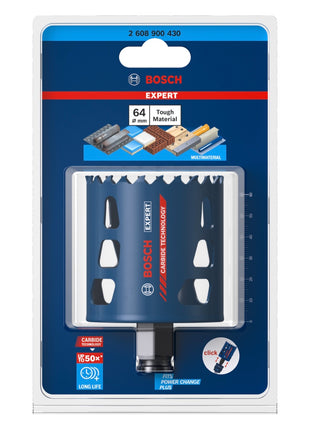 Bosch EXPERT Tough Material Lochsäge 64 x 60 mm Carbide ( 2608900430 ) Universal - Nachfolger von 2608594174 - Toolbrothers