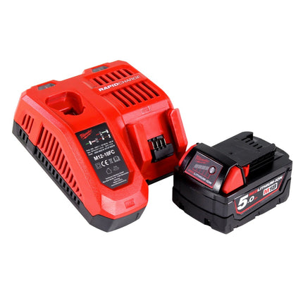 Milwaukee C18 RAD-501FC Perceuse-visseuse d'angle sans fil 18 V 20 Nm + 1x batterie 5,0 Ah + chargeur