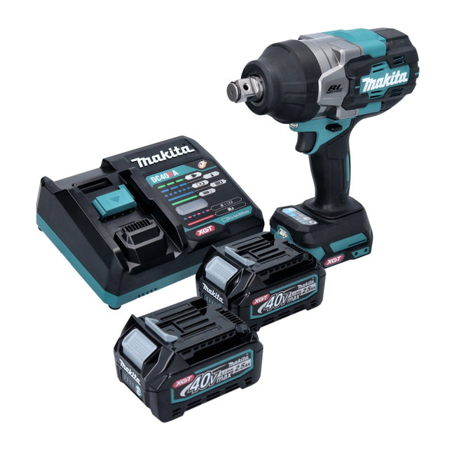 Makita TW 001 GD201 Clé à choc sans fil 40 V max. 1800 Nm Brushless XGT + 2x batterie 2,5 Ah + chargeur