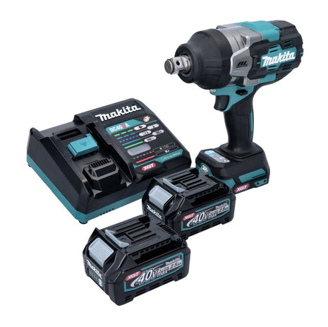 Llave de impacto inalámbrica Makita TW 001 GD201 40 V máx. 1800 Nm Brushless XGT + 2x baterías 2,5 Ah + cargador