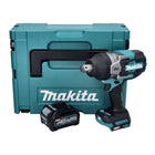 Makita TW 001 GD101 Clé à choc sans fil 40 V max. 1800 Nm Brushless XGT + 1x batterie 2,5 Ah + chargeur + Makpac