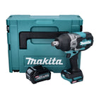 Makita TW 001 GD101 clé à chocs sans fil 40 V max. 1800 Nm Brushless XGT + 1x batterie 2,5 Ah + chargeur + Makpac