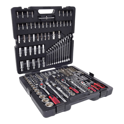 KS Tools CHROMEplus Set de douilles 1/4" 3/8 " 5/16" 1/2" : Cliquet réversible / Clés mixtes / Inbus / Torx / Fente / Phillips / Pozidriv / Six pans  216 pcs. (918.0216)
