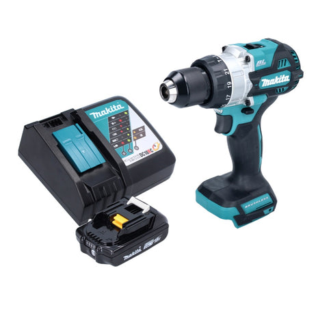 Makita DHP 486 RA1 Perceuse-visseuse à percussion sans fil 18 V 130 Nm Brushless + 1x batterie 2,0 Ah + chargeur