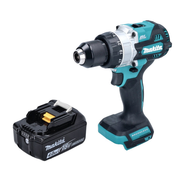 Makita DHP 486 M1 Perceuse-visseuse à percussion sans fil 18 V 130 Nm Brushless + 1x batterie 4,0 Ah - sans chargeur