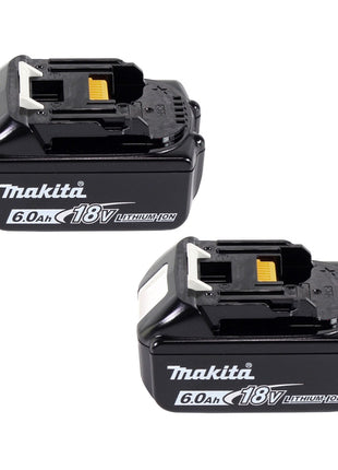 Makita Kit d'alimentation 18 V (198116-4) - 2x Batteries BL 1860 B + Chargeur DC 18 RC + Coffret Makpac