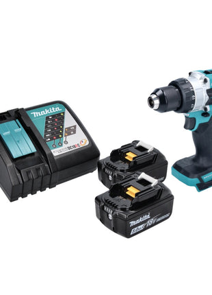 Makita DHP 486 RT Perceuse-visseuse à percussion sans fil 18 V 130 Nm Brushless + 2x batterie 5,0 Ah + chargeur