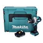 Makita DHP 486 A1J Perceuse-visseuse à percussion sans fil 18 V 130 Nm Brushless + 1x batterie 2,0 Ah + Makpac - sans chargeur