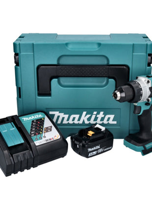 Makita DHP 486 RF1J Perceuse-visseuse à percussion sans fil 18 V 130 Nm Brushless + 1x batterie 3,0 Ah + chargeur + Makpac