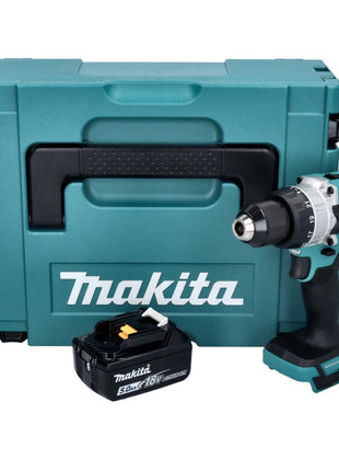 Makita DHP 486 T1J Perceuse-visseuse à percussion sans fil 18 V 130 Nm Brushless + 1x batterie 5,0 Ah + Makpac - sans chargeur