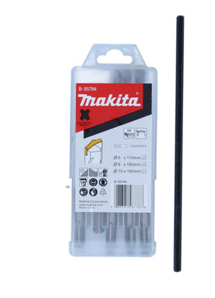 Makita HR 2470 BX40 martillo combinado negro 780 vatios SDS-plus 2,4 J + juego de brocas SDS-plus 5 piezas + estuche