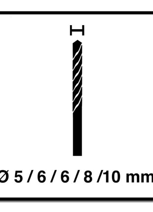 Alpen Profi Multicut SPM Set de forets polyvalents en carbure de tungstène, 5 - 10 mm, SDS Plus, certifié PGM - 5 pièces.